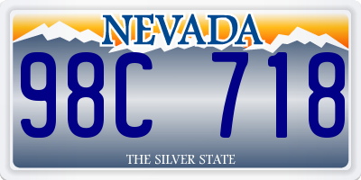 NV license plate 98C718