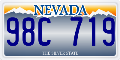 NV license plate 98C719