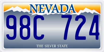 NV license plate 98C724