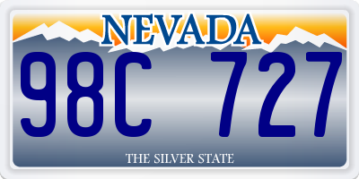 NV license plate 98C727