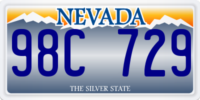 NV license plate 98C729