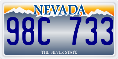 NV license plate 98C733