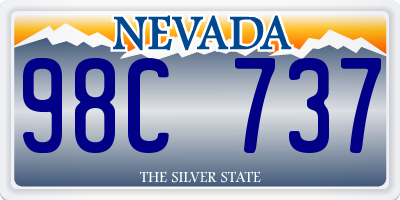 NV license plate 98C737