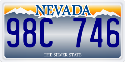 NV license plate 98C746