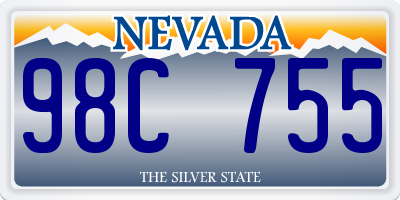 NV license plate 98C755