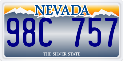 NV license plate 98C757