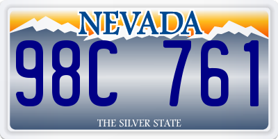 NV license plate 98C761