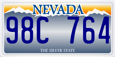 NV license plate 98C764