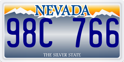 NV license plate 98C766