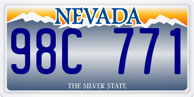 NV license plate 98C771