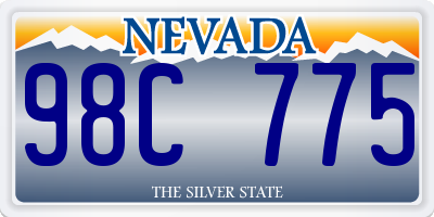 NV license plate 98C775