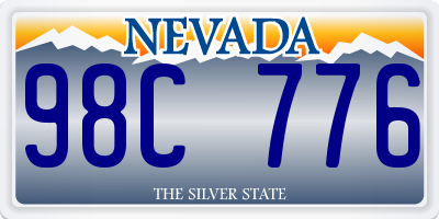NV license plate 98C776
