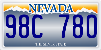 NV license plate 98C780