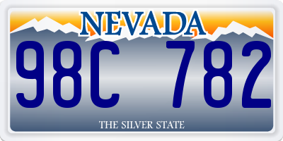 NV license plate 98C782