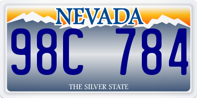 NV license plate 98C784