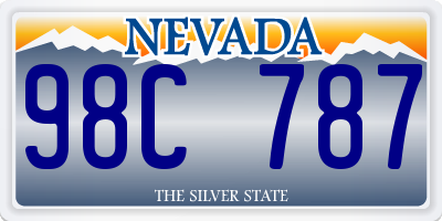 NV license plate 98C787