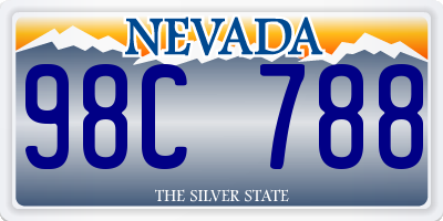 NV license plate 98C788