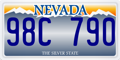 NV license plate 98C790