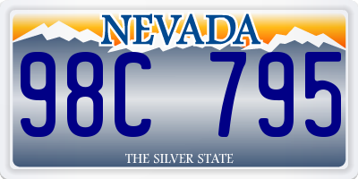 NV license plate 98C795