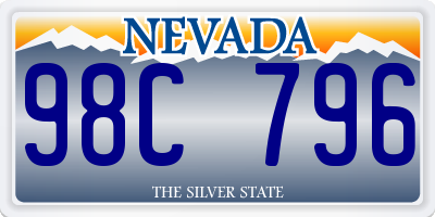 NV license plate 98C796