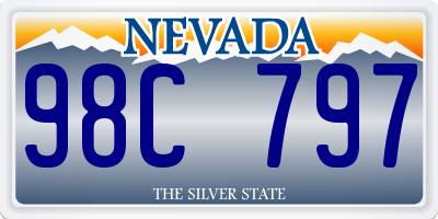 NV license plate 98C797