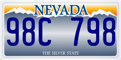 NV license plate 98C798