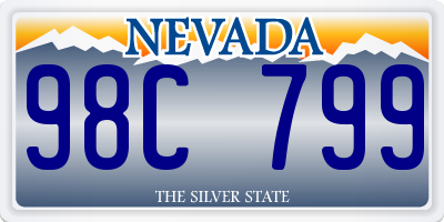 NV license plate 98C799