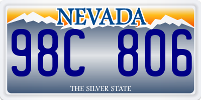 NV license plate 98C806