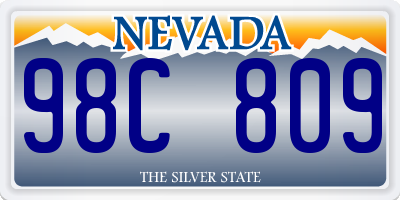 NV license plate 98C809