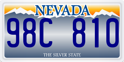 NV license plate 98C810