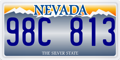 NV license plate 98C813
