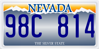 NV license plate 98C814