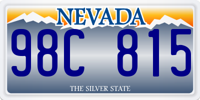 NV license plate 98C815