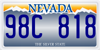 NV license plate 98C818