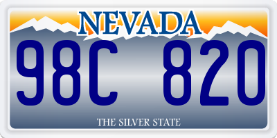 NV license plate 98C820