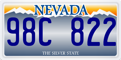 NV license plate 98C822