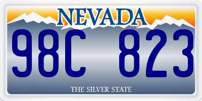 NV license plate 98C823