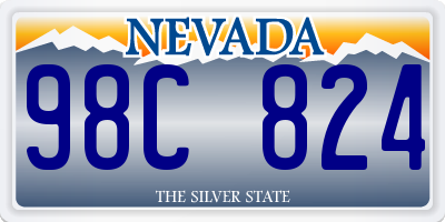 NV license plate 98C824