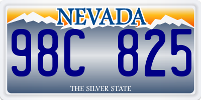 NV license plate 98C825