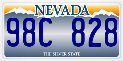 NV license plate 98C828