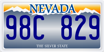 NV license plate 98C829