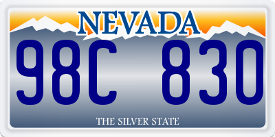 NV license plate 98C830