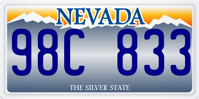 NV license plate 98C833