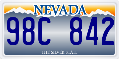 NV license plate 98C842