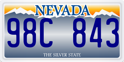 NV license plate 98C843