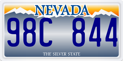 NV license plate 98C844