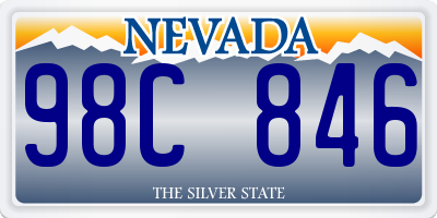 NV license plate 98C846