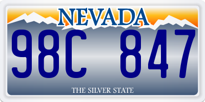 NV license plate 98C847