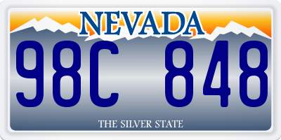 NV license plate 98C848