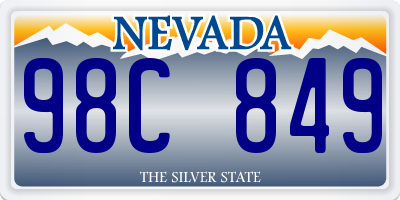 NV license plate 98C849